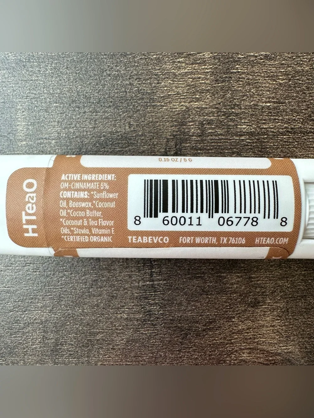 New HTeaO Iced Tea Lip Balm Lot (2) - Coconut Tea SPF 15 & Georgia Peach Tea